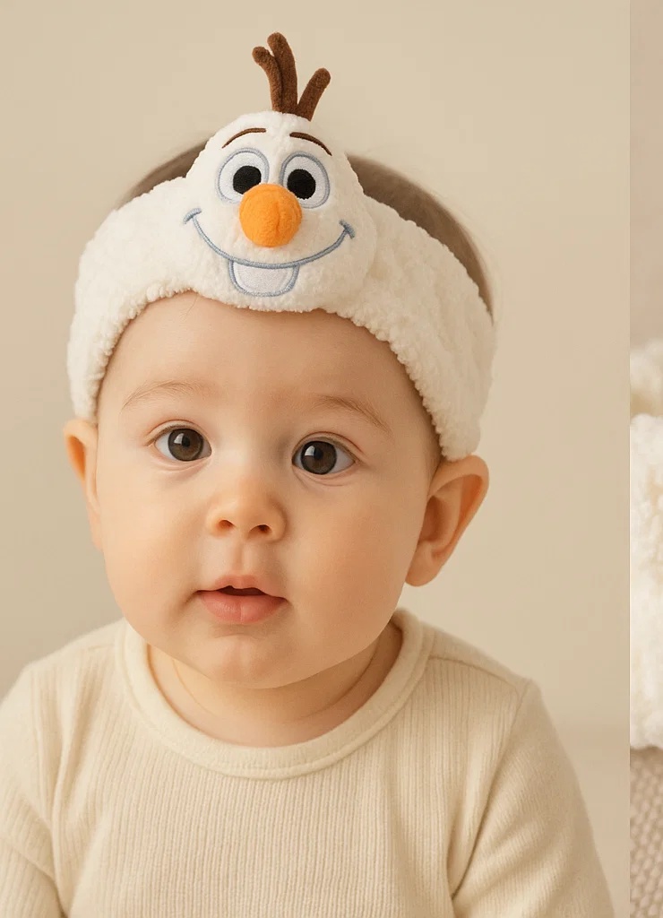 Olaf Baby Headband – Soft Plush Snowman Hairband for Infants